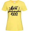 Женская футболка Best photographer ever Лимонный фото