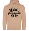 Мужская толстовка (худи) Best photographer ever Песочный фото