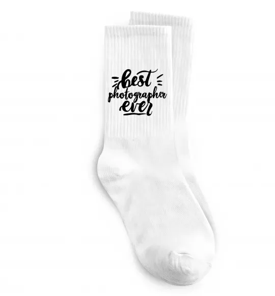 Шкарпетки Best photographer ever Білий фото