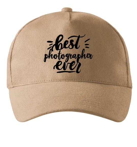 Кепка Best photographer ever Песочный фото