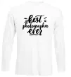 Лонгслив Best photographer ever Белый фото