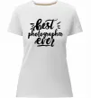 Женская премиум футболка Best photographer ever Белый фото