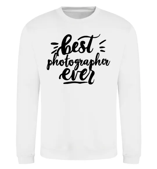 Свитшот Best photographer ever Белый фото
