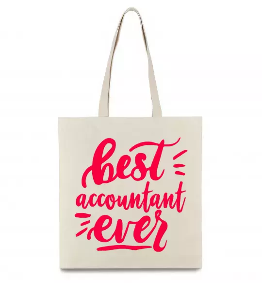 Эко-сумка Best accountent ever Бежевый фото