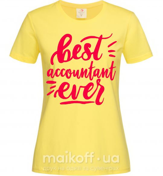 Женская футболка Best accountent ever Лимонный фото
