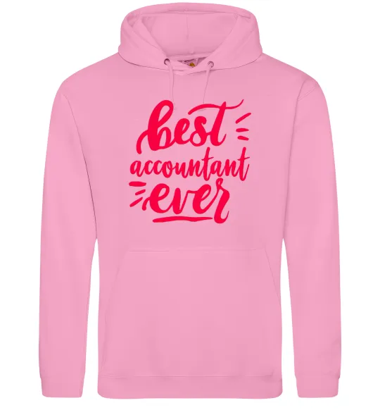 Мужская толстовка (худи) Best accountent ever Розовый фото