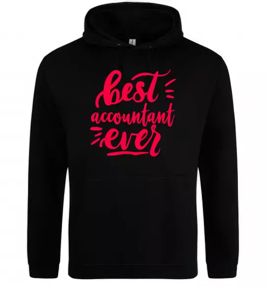 Мужская толстовка (худи) Best accountent ever Черный фото