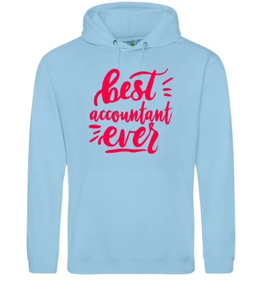 Мужская толстовка (худи) Best accountent ever Голубой фото