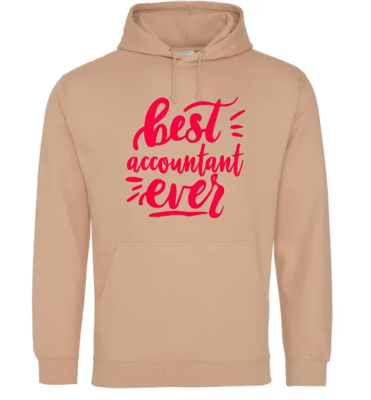 Жіноча толстовка (худі) Best accountent ever Пісочний фото