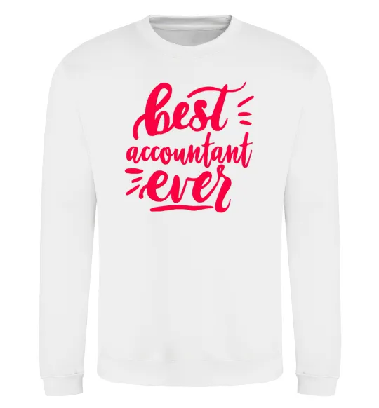 Свитшот Best accountent ever Белый фото