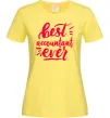 Жіноча футболка Best accountent ever Лимонний фото