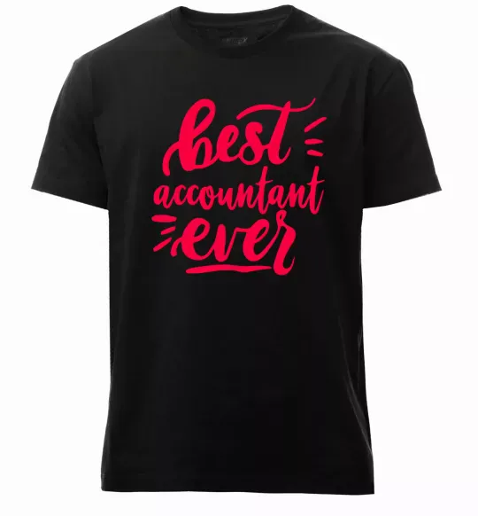 Мужская премиум футболка Best accountent ever Черный фото