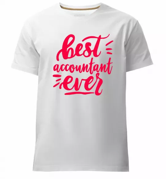 Мужская премиум футболка Best accountent ever Белый фото
