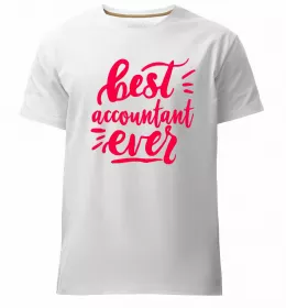 Чоловіча преміум футболка Так виглядає кращий у світі бухгалтер Білий фото