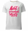 Мужская премиум футболка Best accountent ever Белый фото