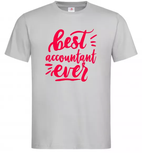Чоловіча футболка Best accountent ever Сірий фото