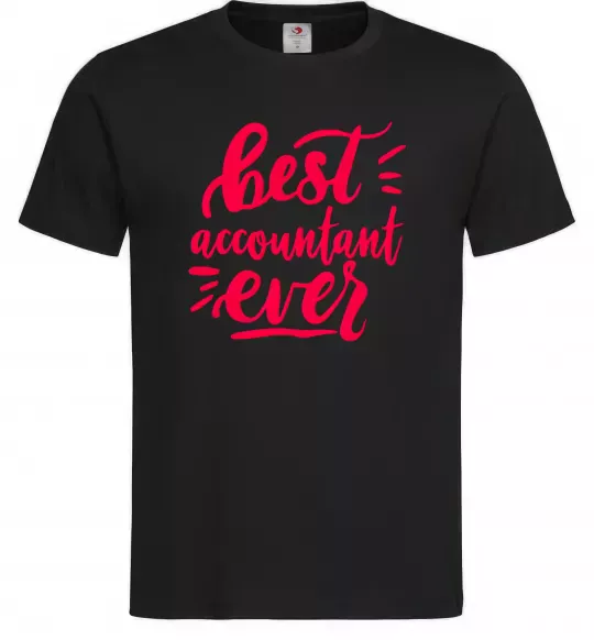 Чоловіча футболка Best accountent ever Чорний фото