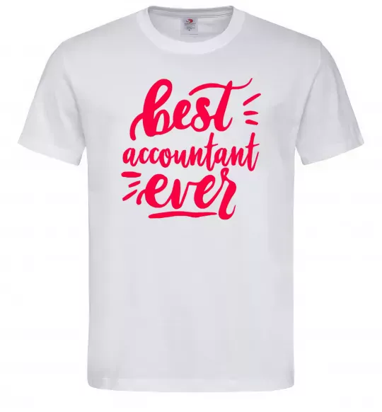 Чоловіча футболка Best accountent ever Білий фото