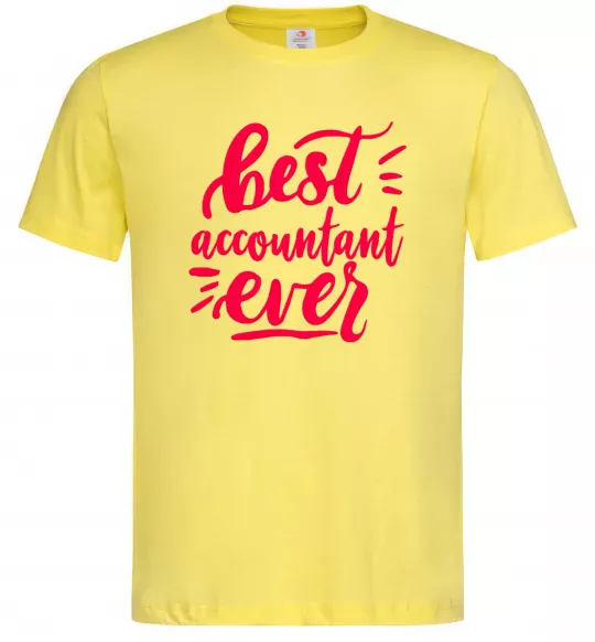 Чоловіча футболка Best accountent ever Лимонний фото