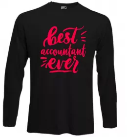 Лонгслів Best accountent ever Чорний фото