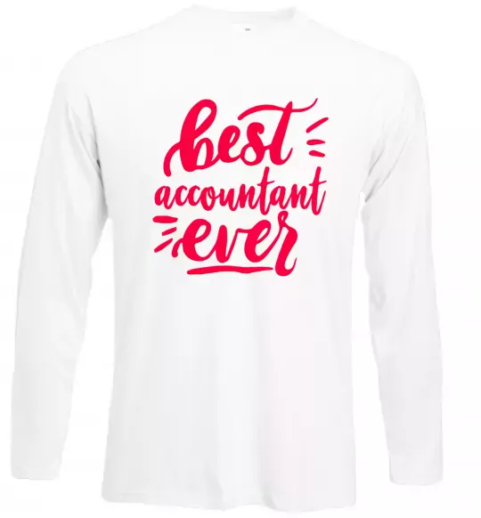 Лонгслів Best accountent ever Білий фото
