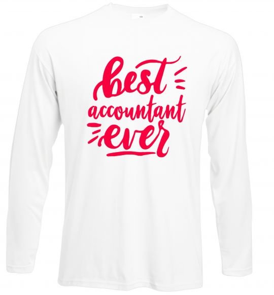 Реглан Best accountent ever Білий фото