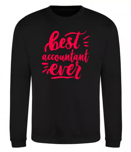 Світшот Best accountent ever Чорний фото