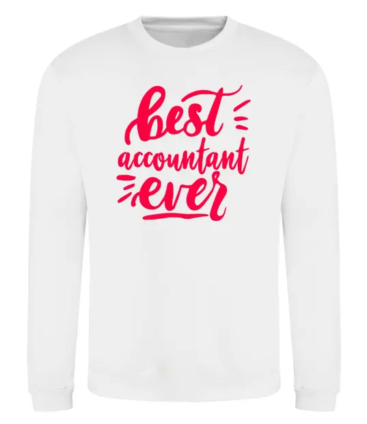 Світшот Best accountent ever Білий фото