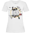 Женская футболка Love teach inspire Белый фото