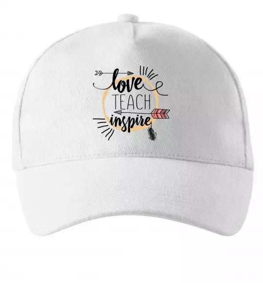 Кепка Love teach inspire Белый фото