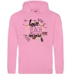 Чоловіча толстовка (худі) Love teach inspire Рожевий фото