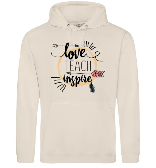 Мужская толстовка (худи) Love teach inspire Таш фото