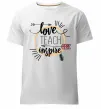 Чоловіча преміум футболка Love teach inspire Білий фото