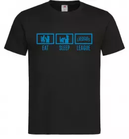 Мужская футболка Eat sleep league Черный фото