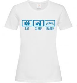 Женская футболка Eat sleep league