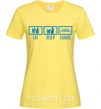 Женская футболка Eat sleep league Лимонный фото