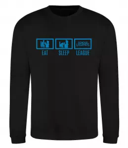 Свитшот Eat sleep league Черный фото