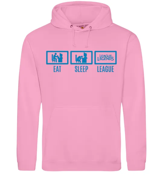 Жіноча толстовка (худі) Eat sleep league Рожевий фото