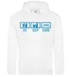 Женская толстовка (худи) Eat sleep league Белый Женская толстовка (худи) Eat sleep league Белый фото