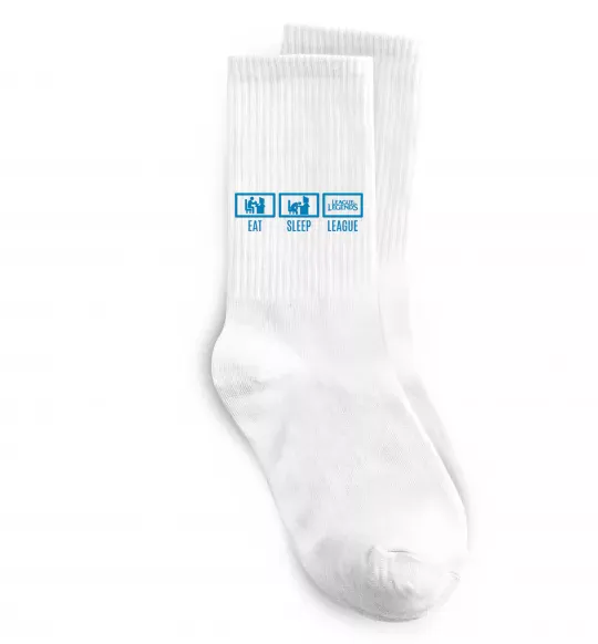Носки Eat sleep league Белый фото