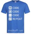 Чоловіча футболка Code code code repeat Яскраво-синій фото