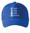 Кепка Code code code repeat Ярко-синий фото