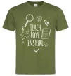 Мужская футболка Teach love inspire Оливковый Мужская футболка Teach love inspire Оливковый фото