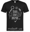 Чоловіча футболка Teach love inspire Чорний фото