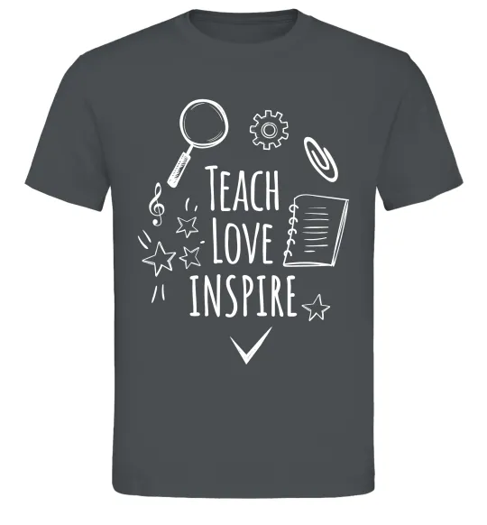Мужская футболка Teach love inspire Графит фото