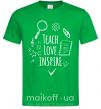 Мужская футболка Teach love inspire Зеленый фото