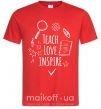 Мужская футболка Teach love inspire Красный фото