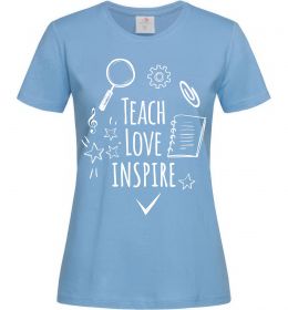 Женская футболка Teach love inspire