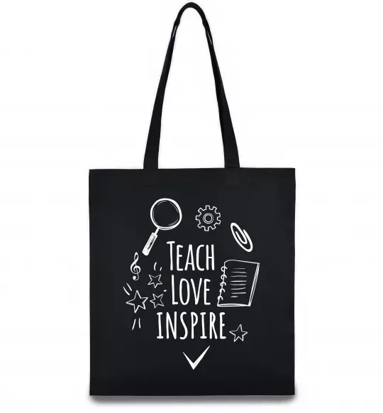 Еко-сумка Teach love inspire Чорний фото