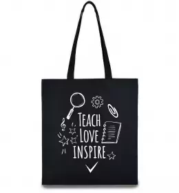 Эко-сумка Teach love inspire Черный фото